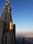 Tibidabo temple at sunset