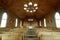 Tiburon, California - May 5, 2019: Interiors of Old St. Hillary`s Chapel.