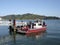 Tiburon rescue boat with Angel Island background