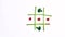 tic tac toe with food, asparagus kale, tomato, top view