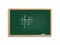 Tic tac toe game chalk hand drawing on blackboard