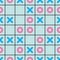 Tic tac toe pattern. Vector illustration of tic tac toe seamless pattern. Noughts and crosses background