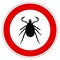 Tick animal sign isolated