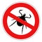 Tick animal sign isolated
