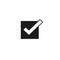 Tick icon vector symbol, checkmark isolated, checked icon or correct choice sign, check box mark or checkbox square