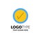 Tick, Interface, User Business Logo Template. Flat Color