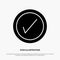 Tick, Interface, User solid Glyph Icon vector