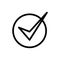 Tick line style icon for graphic design, website, UI