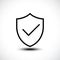 Tick shield security icon illustration