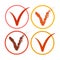 Tick Sign Icon Collection Check List Button