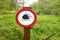 Tick warning red warning sign with tick symbol