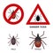 Tick warning sign