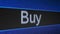 Ticker board with running text Buy