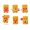 Ticket cartoon character with love cute emoticon