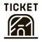 Ticket Casa Icon Vector Glyph Illustration