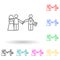 ticket control multi color style icon. Simple thin line, outline vector of cinema icons for ui and ux, website or mobile