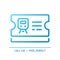 Ticket control pixel perfect gradient linear vector icon