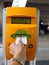 Ticket dispenser parking structure