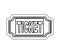 ticket entrance isolated icon
