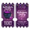 Ticket for Halloween party, beautiful design with witch`s pot with potion