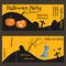 Ticket for halloween-party, two-sided, with a tear-off portion.