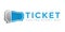 Ticket logo design template vector