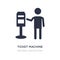 ticket machine icon on white background. Simple element illustration from People concept