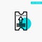 Ticket, Pass, Hotel, Arrow turquoise highlight circle point Vector icon