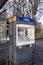Ticket vending machine on the bus stop in Riga, Latvia