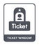 ticket window icon in trendy design style. ticket window icon isolated on white background. ticket window vector icon simple and