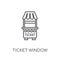 Ticket window linear icon. Modern outline Ticket window logo con