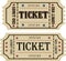 tickets Vintage cinema ticket concert and festival event, movie theater coupon Poster