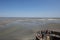 Tidal bay at Mont Saint Michel, France