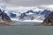 Tidal Glacier and Snowy Mountains in the High Arctic