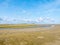 Tidal sand flats, stream and salt marsh of nature reserve Boschplaat on Frisian island Terschelling, Netherlands