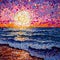 Tidal Tapestry - Abstract Pointillism Art Piece