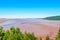 During the tide of the Bay of Fundy, the water quickly disappears - Canada