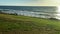 Tide on the eastern shore of the Mediterranean Sea before sunset