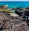 Tide Pools and Ancient Lava Flow on The Shore of Puialoa Point