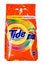 Tide Washing Powder. Tide brand is a manufacturer of laundry detergent products. Field with Clipping Path