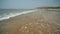 The tide of the waves of the Arabian Sea off the coast of Goa. India.