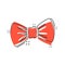 Tie bow icon in comic style. Bowtie cartoon vector illustration on white isolated background. Butterfly splash effect business