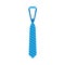 Tie clothing vector accessory element businessman. Flat silk blue necktie simple icon