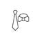 tie, cravat line icon. Elements of wedding illustration icons. Signs, symbols can be used for web, logo, mobile app, UI, UX