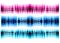 Tie dye art brushes. Print in Shibori style. Ribbon ornament, ribbon, border.