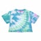 A tie-dye crop top illustration with intricate patterns.