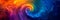 A tie-dye effect applied to a galactic spiral, featuring swirls of rainbow colors merging into the depths of space.