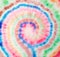 Tie Dye Pattern. Artistic Effect. Tie Dye Hippie Pattern. Rainbow Artistic Circle. Tiedye Swirl. Watercolor Hand Drawn Print.