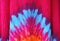 Tie dye star burst or floral pattern in blue pink