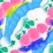 Tie Dye Texture. Artistic Textile. Rainbow Tie Dye Texture. Watercolor Seamless Background. Organic Hand Drawn Illustration.